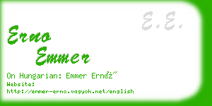 erno emmer business card